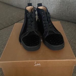 Christian louboutin - worn a few times - black velvet rhinestone Orlato